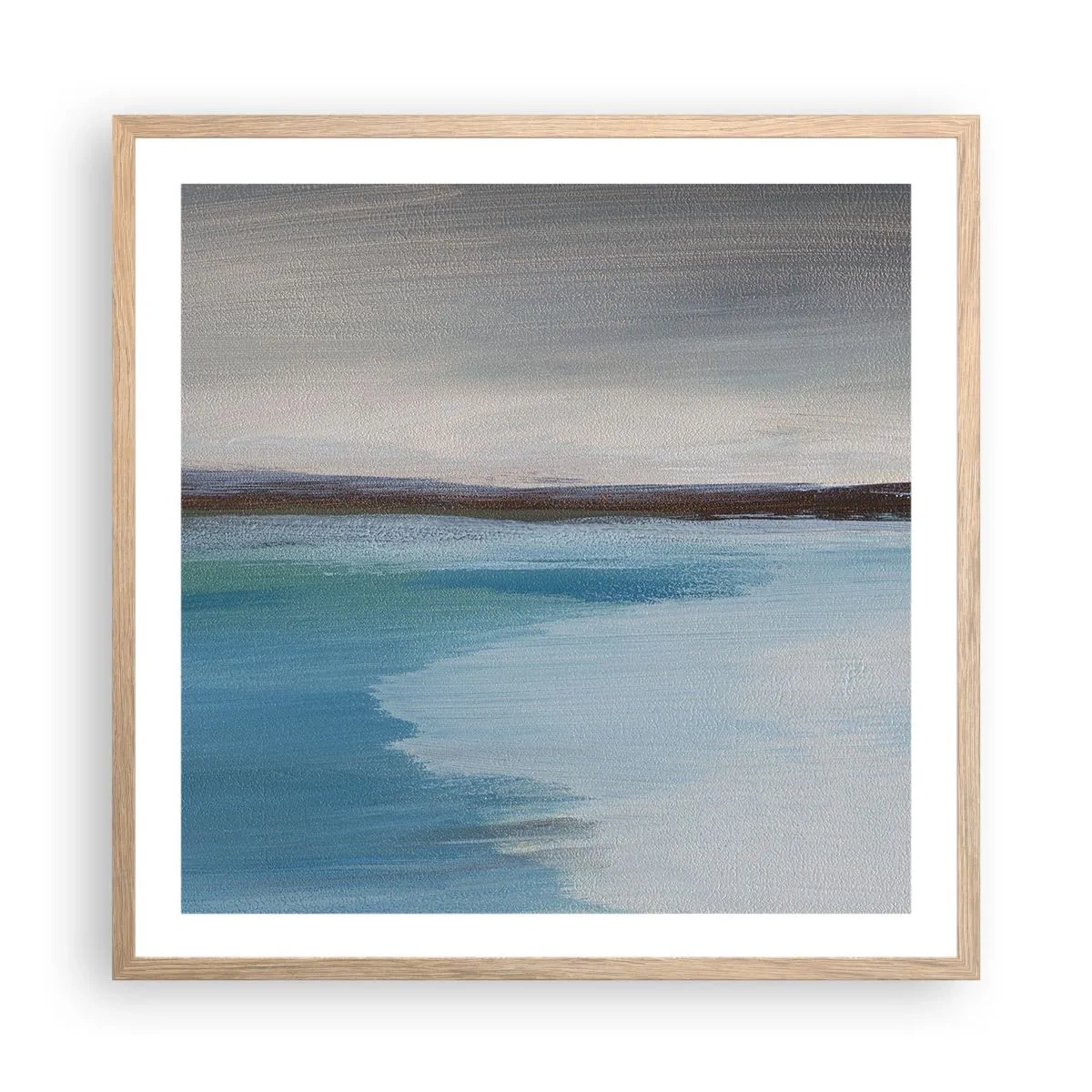 Affisch i ram av ljusek - Horisontellt landskap - 60x60 cm