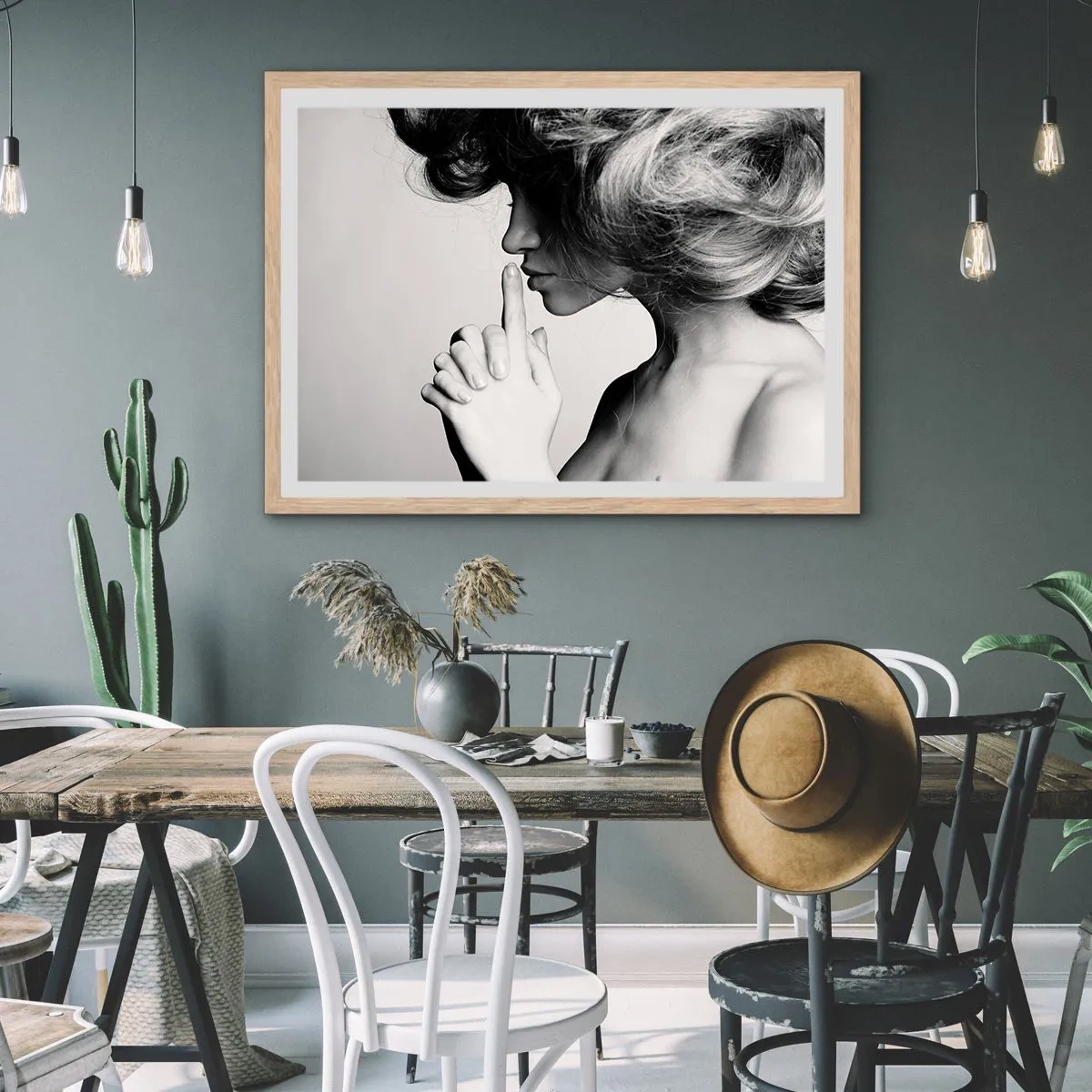 Affisch i ram av ljusek - Lyssnar på sig själv - 40x30 cm