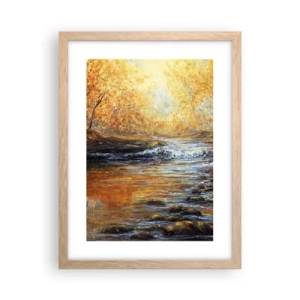 Affisch i ram av ljusek - Gyllene bäck - 30x40 cm