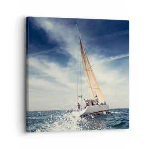 Canvastavla - Bild på duk - De hinner inte ikapp oss! - 30x30 cm