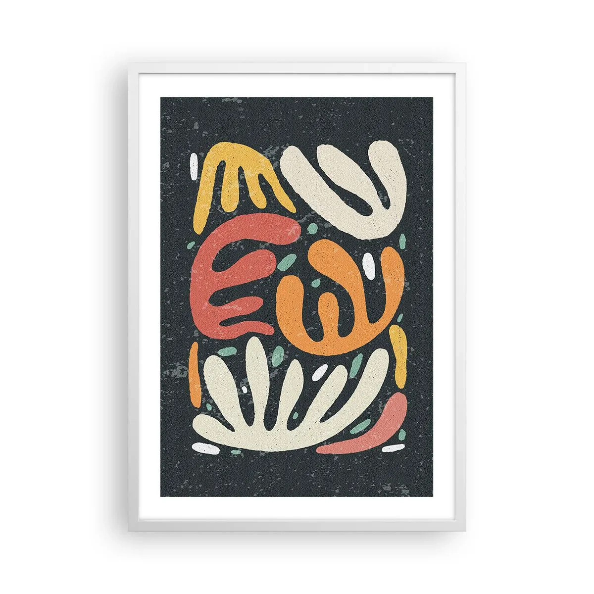 Affisch i vit ram - Komposition - Jag tar snart tag i dig  - 50x70 cm