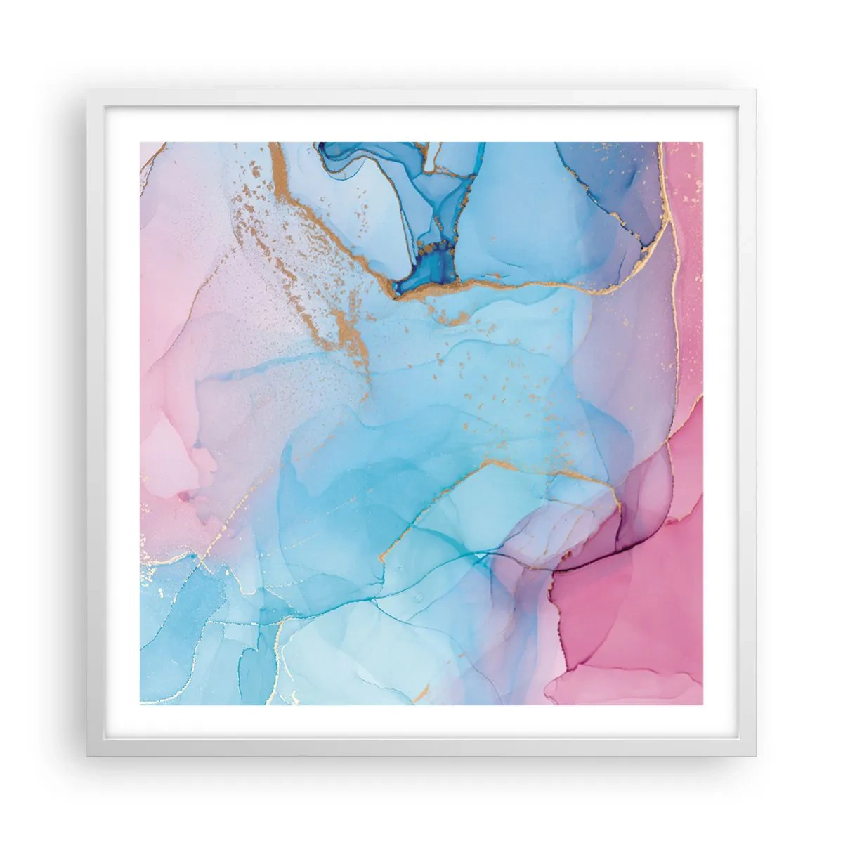 Affisch i vit ram - Möte och infiltration - 60x60 cm