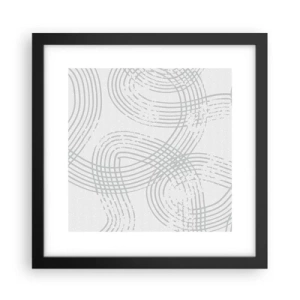 Affisch i svart ram - Det finns ingen rak väg - 30x30 cm