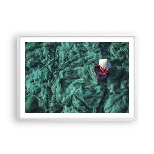 Affisch i vit ram - I nätens hav - 70x50 cm