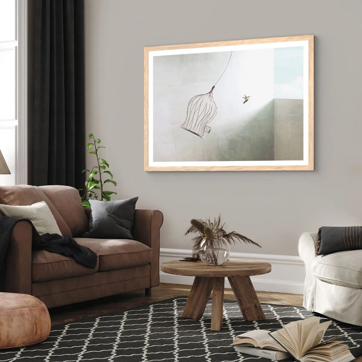 Affisch i ram av ljusek - I sitt esse - 70x50 cm