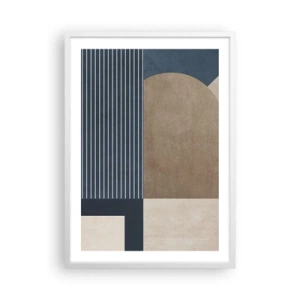 Affisch i vit ram - Komposition av enkelhet och rundhet - 50x70 cm