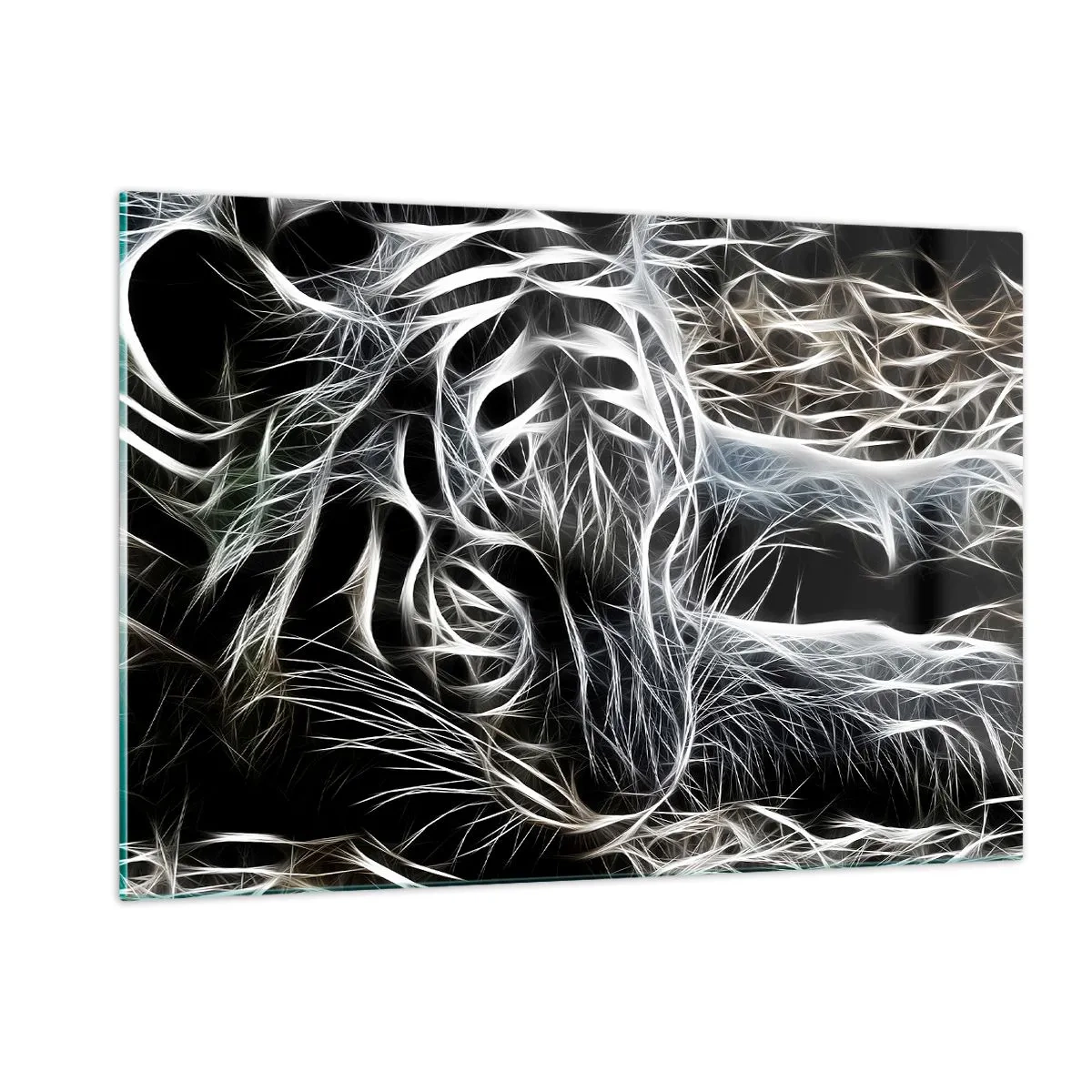 Glastavla - Bild på glas - En studie om kattens lätthet - 120x80 cm