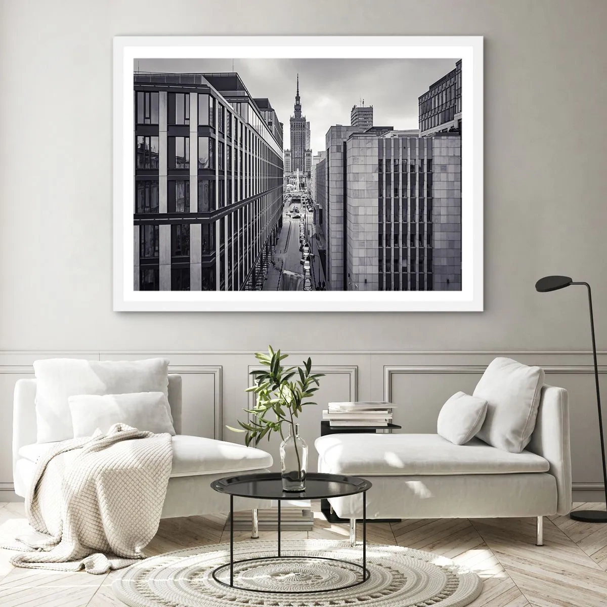 Affisch i vit ram - Warszawadalen - 70x50 cm