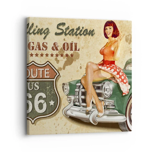 Canvastavla - Bild på duk - Underbara 40-talet - 30x30 cm