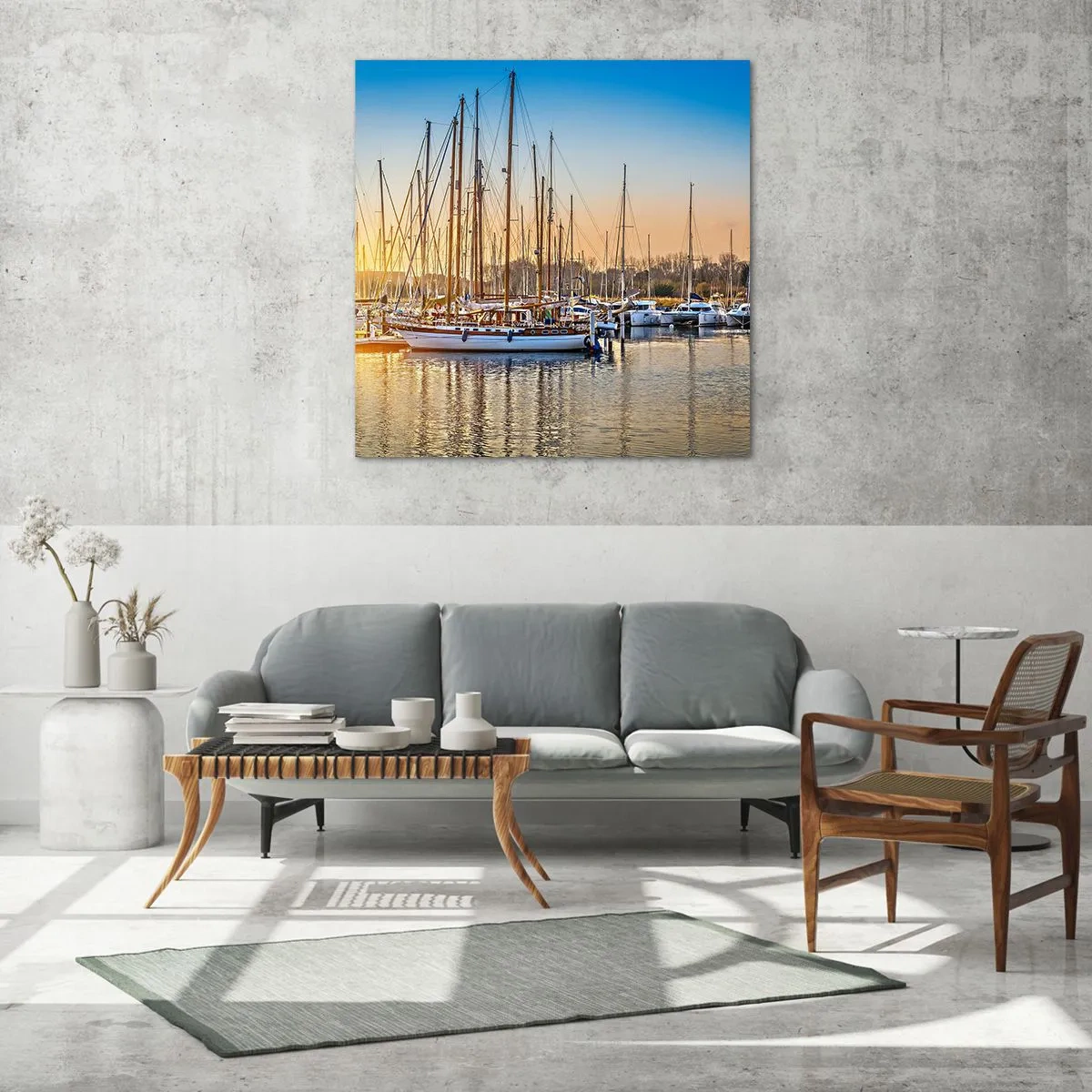Glastavla - Bild på glas - Vinden måste också sova - 60x60 cm