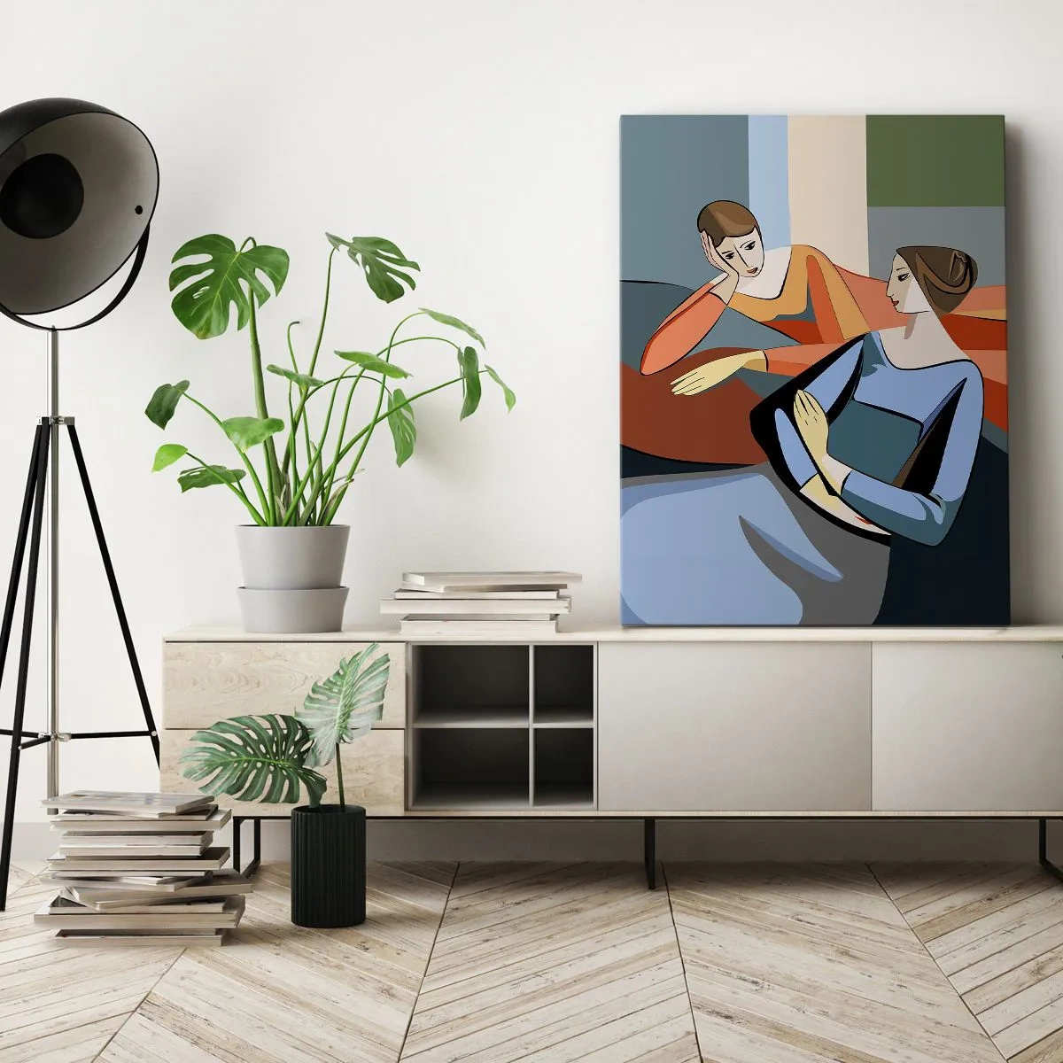 Canvastavla - Bild på duk - Ett ögonblick av förtrolighet - 50x70 cm