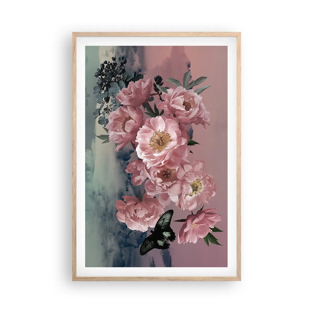 Affisch i ram av ljusek - Romantikens höjdpunkt - 61x91 cm