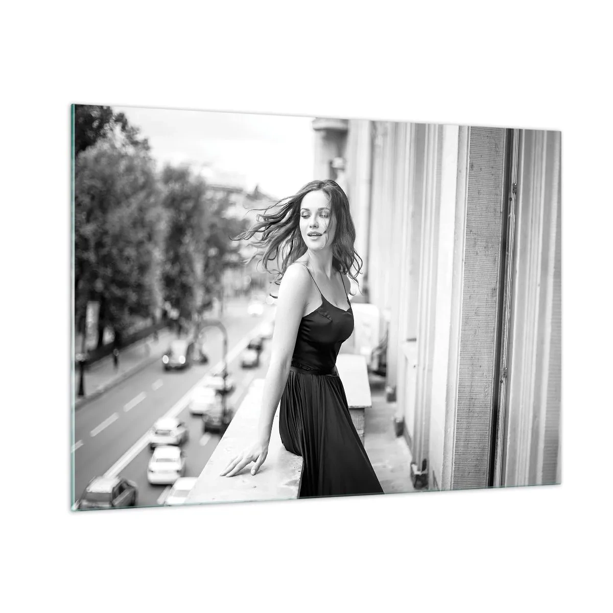 Glastavla - Bild på glas - Säkert en Parisbo - 100x70 cm