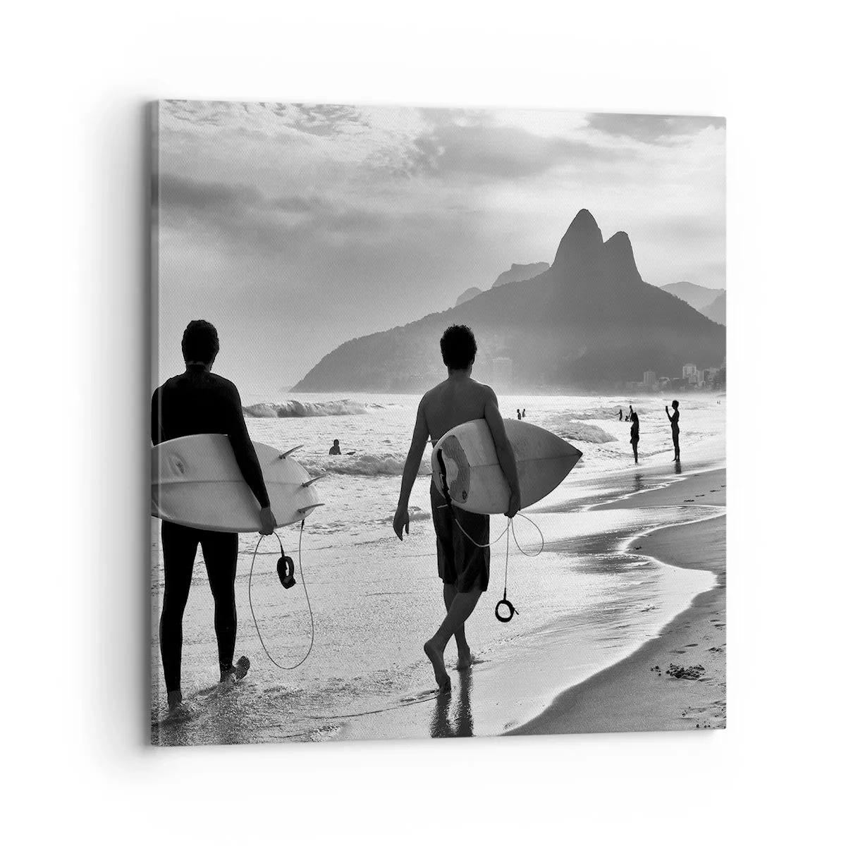 Canvastavla - Bild på duk - Samba för en våg - 70x70 cm