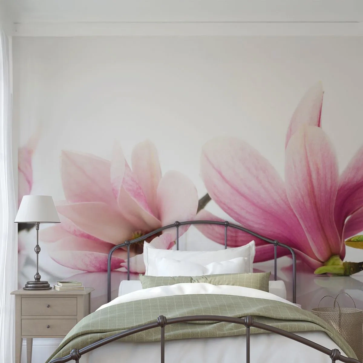 Fototapet Premium Sand - Lätta som vårkänslan - Blomma, Magnolia, Natur - 100x70 cm