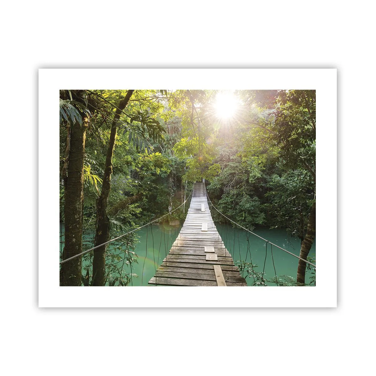 Affisch - Vid azurblått vatten till azurblå skog - 50x40 cm