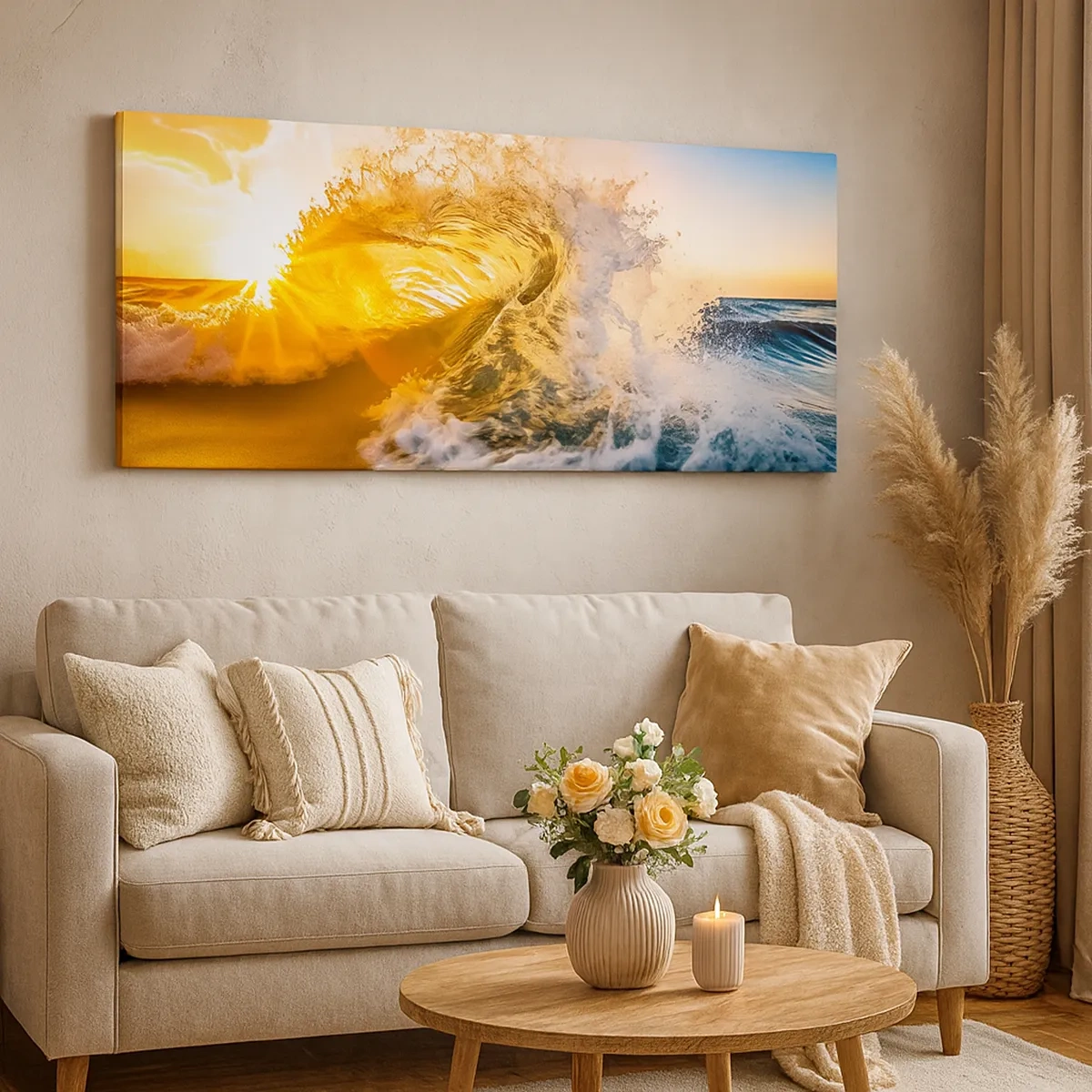 Canvastavla - Bild på duk - Lek i sanden - 30x30 cm