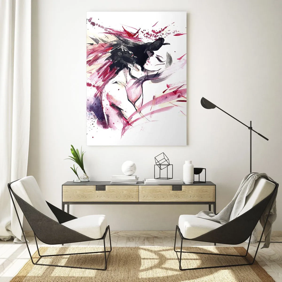 Glastavla - Bild på glas - Kärleksfull uppfyllelse - 50x70 cm