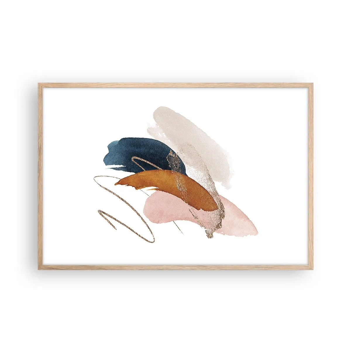 Affisch i ram av ljusek - Bevingad komposition - 91x61 cm