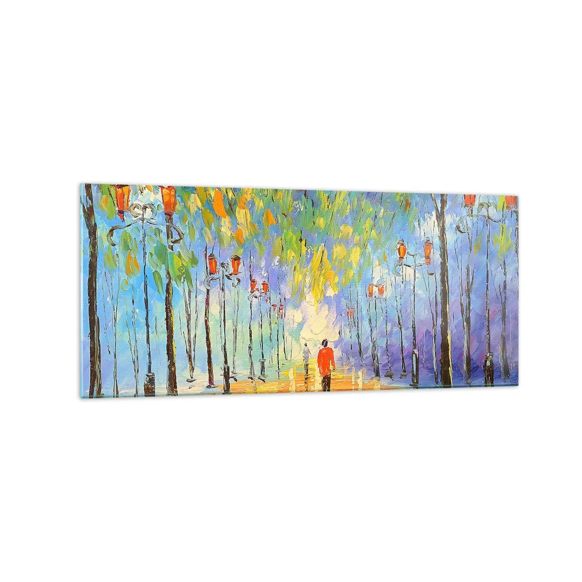 Glastavla - Bild på glas - Regnets nattvisa - 120x50 cm