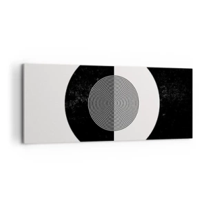 Canvastavla - Bild på duk - Harmoni i svart och vitt - 100x40 cm