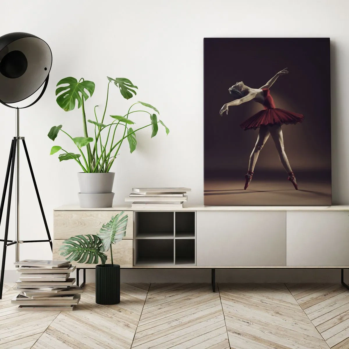 Canvastavla - Bild på duk - Prima ballerina - 45x80 cm