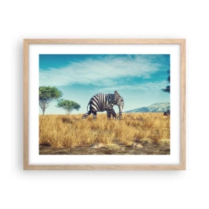 Affisch i ram av ljusek - Grått är ute - 50x40 cm