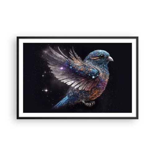 Affisch i svart ram - Diamant sparv - 91x61 cm