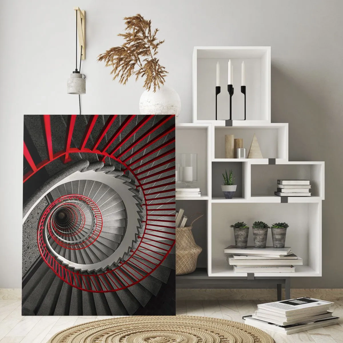 Glastavla - Bild på glas - Arkitektoniska spel - 50x70 cm