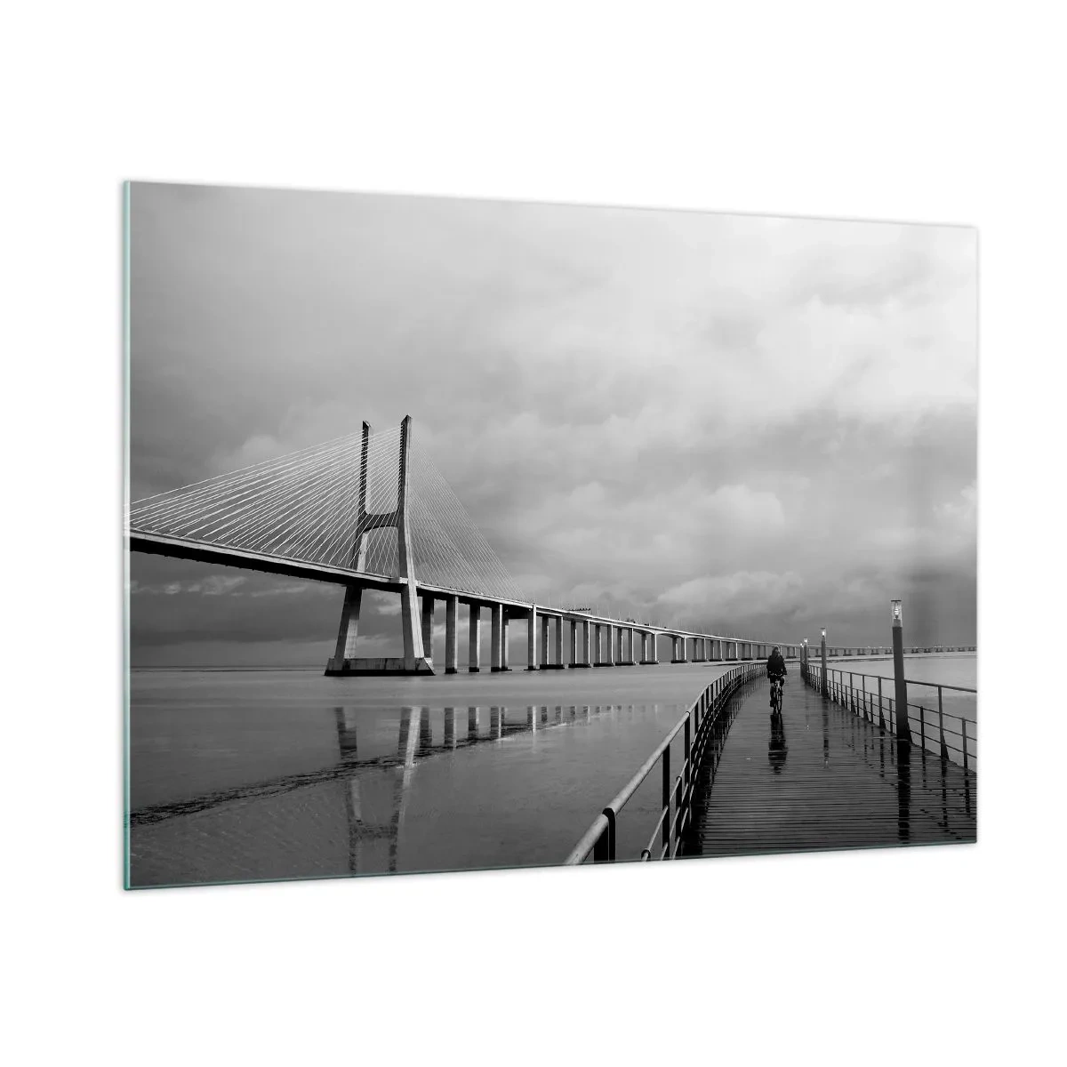 Glastavla - Bild på glas - Var och en får det han/hon förtjänat - 100x70 cm