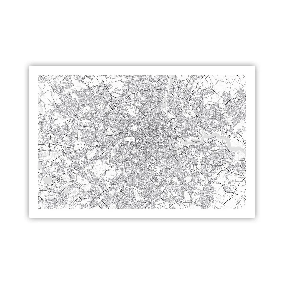 Affisch - Karta över London-labyrinten - 91x61 cm