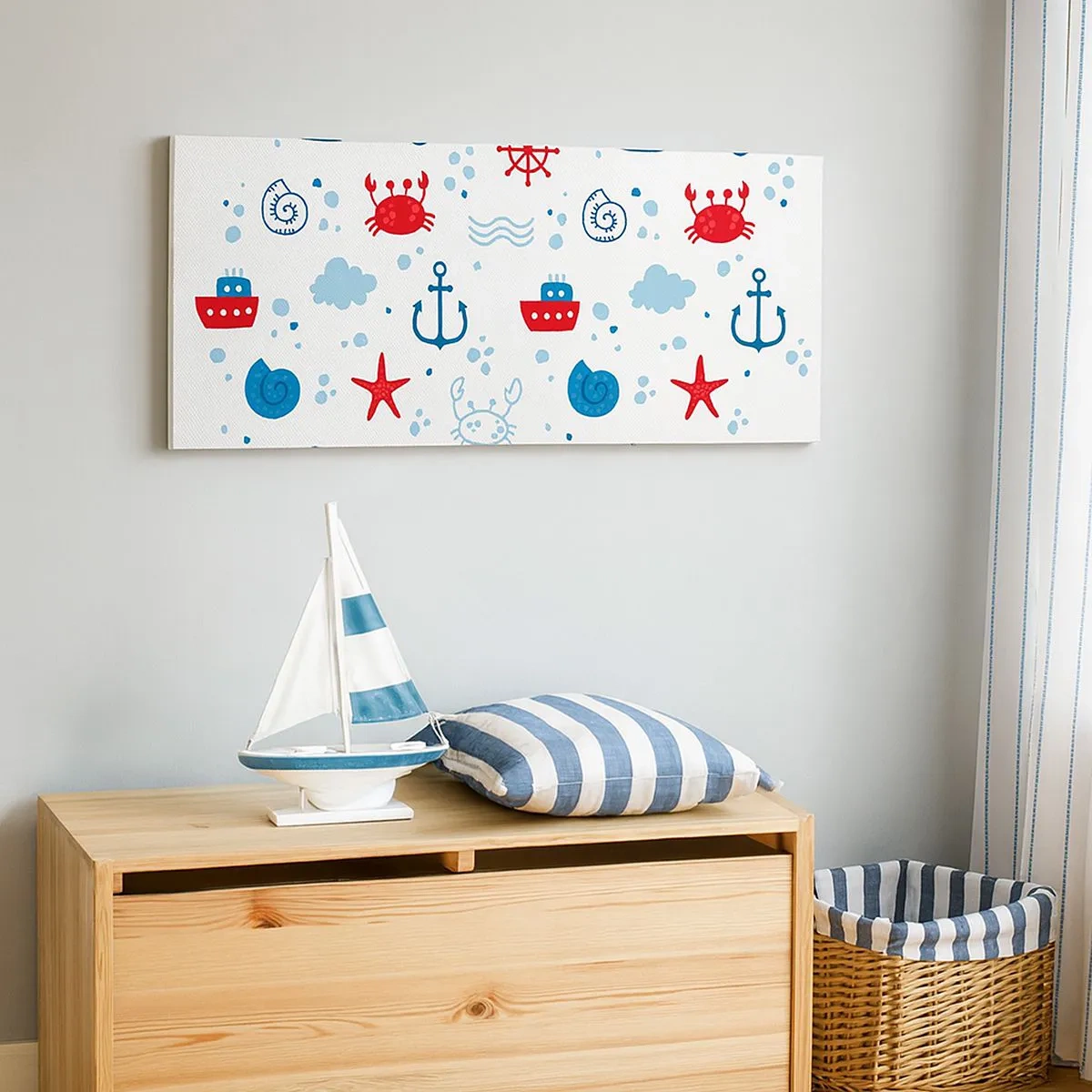 Canvastavla - Bild på duk - Marin saga - 100x40 cm