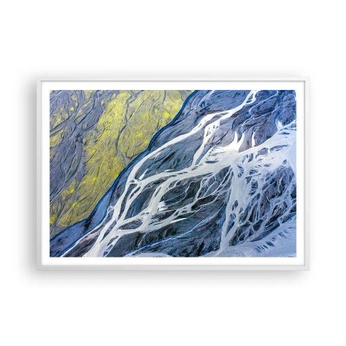 Affisch i vit ram - Naturens grottmålningar - 100x70 cm