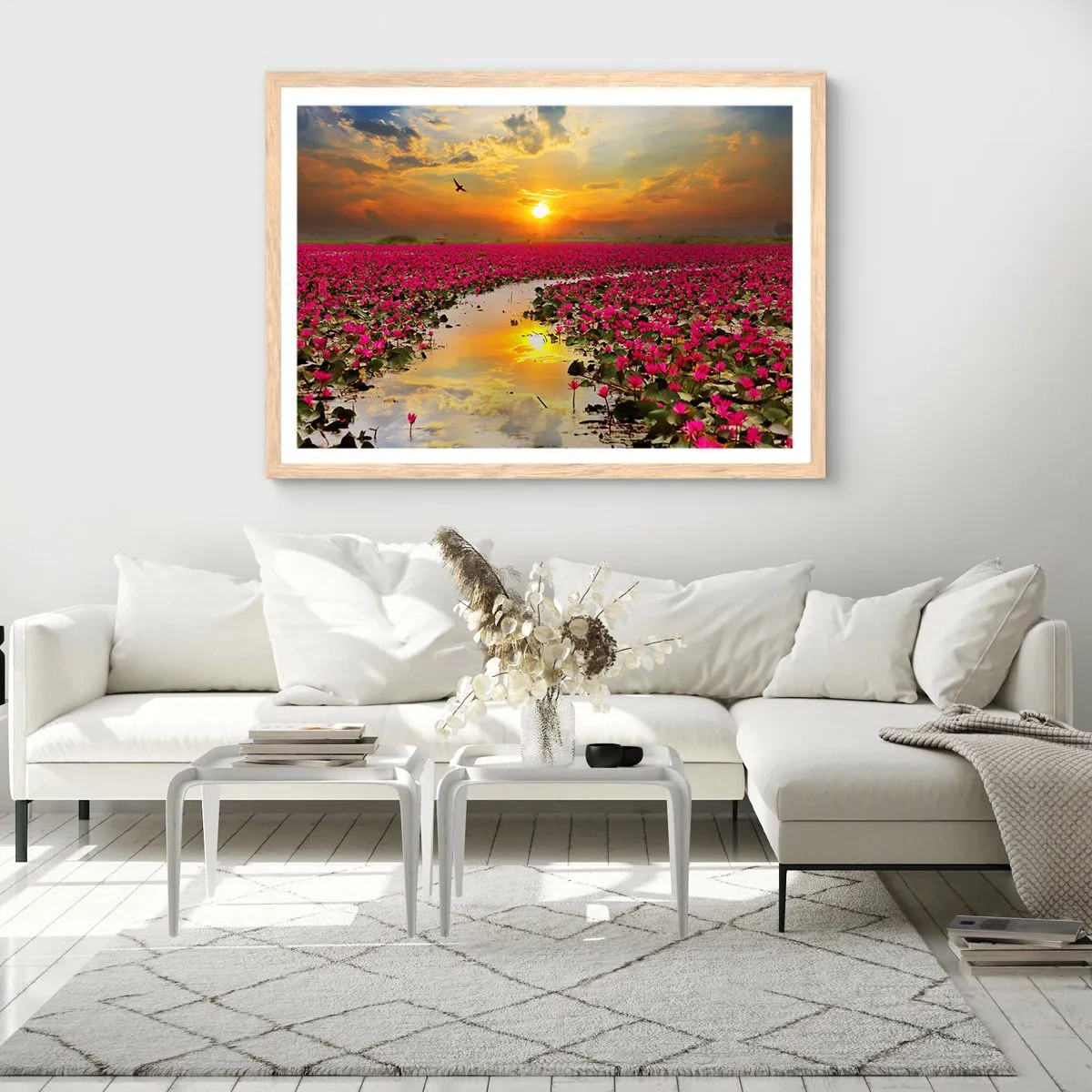 Affisch i ram av ljusek - Sjöns hemlighetsfulla liv - 100x70 cm