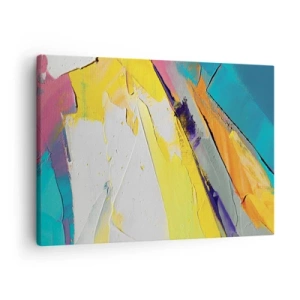 Canvastavla - Bild på duk - En abstrakt komposition i intensiva färger - 70x50cm - Världens anatomi - Modern väggdekoration för vardagsrum och sovrum ARTTOR