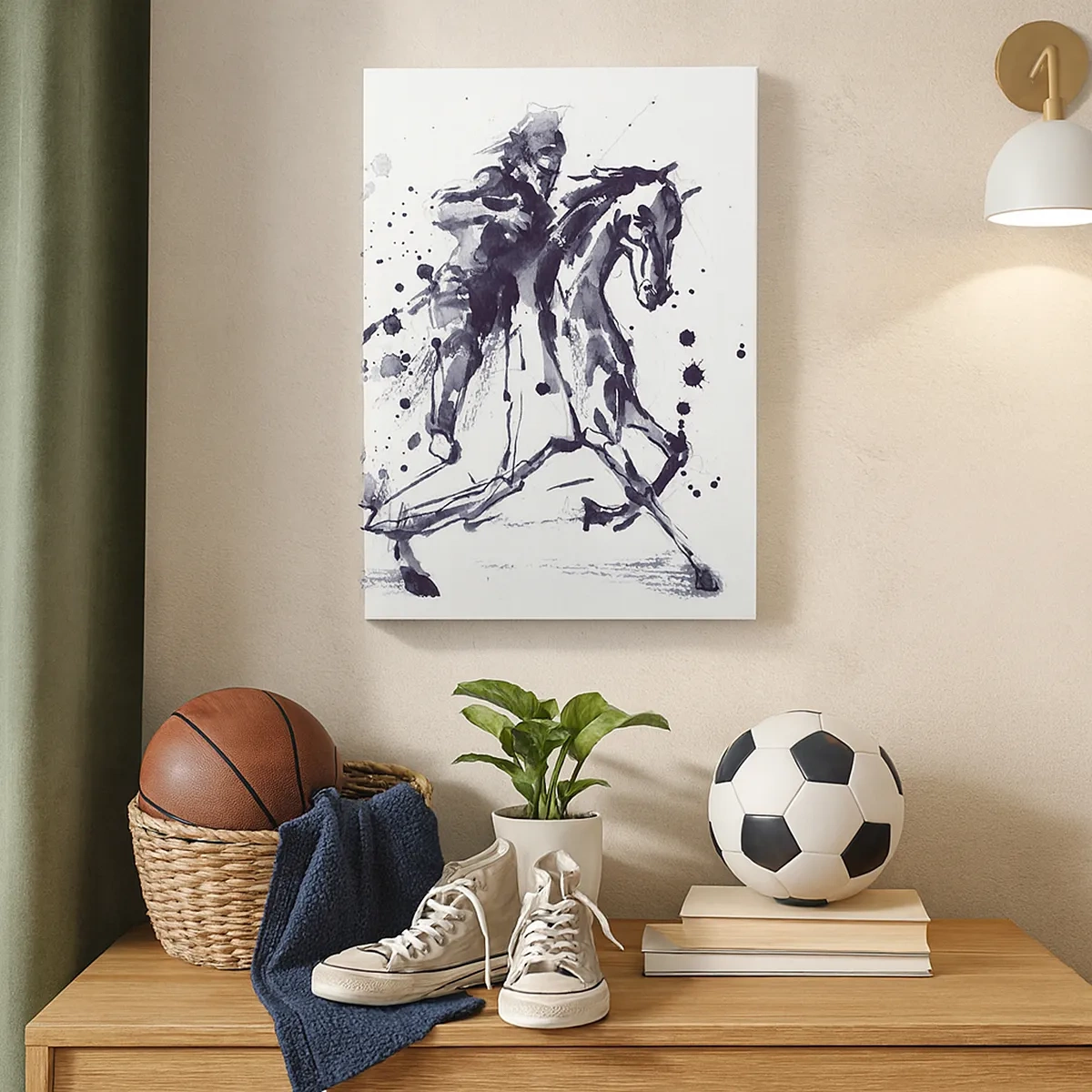 Canvastavla - Bild på duk - Svart riddare - 50x70 cm