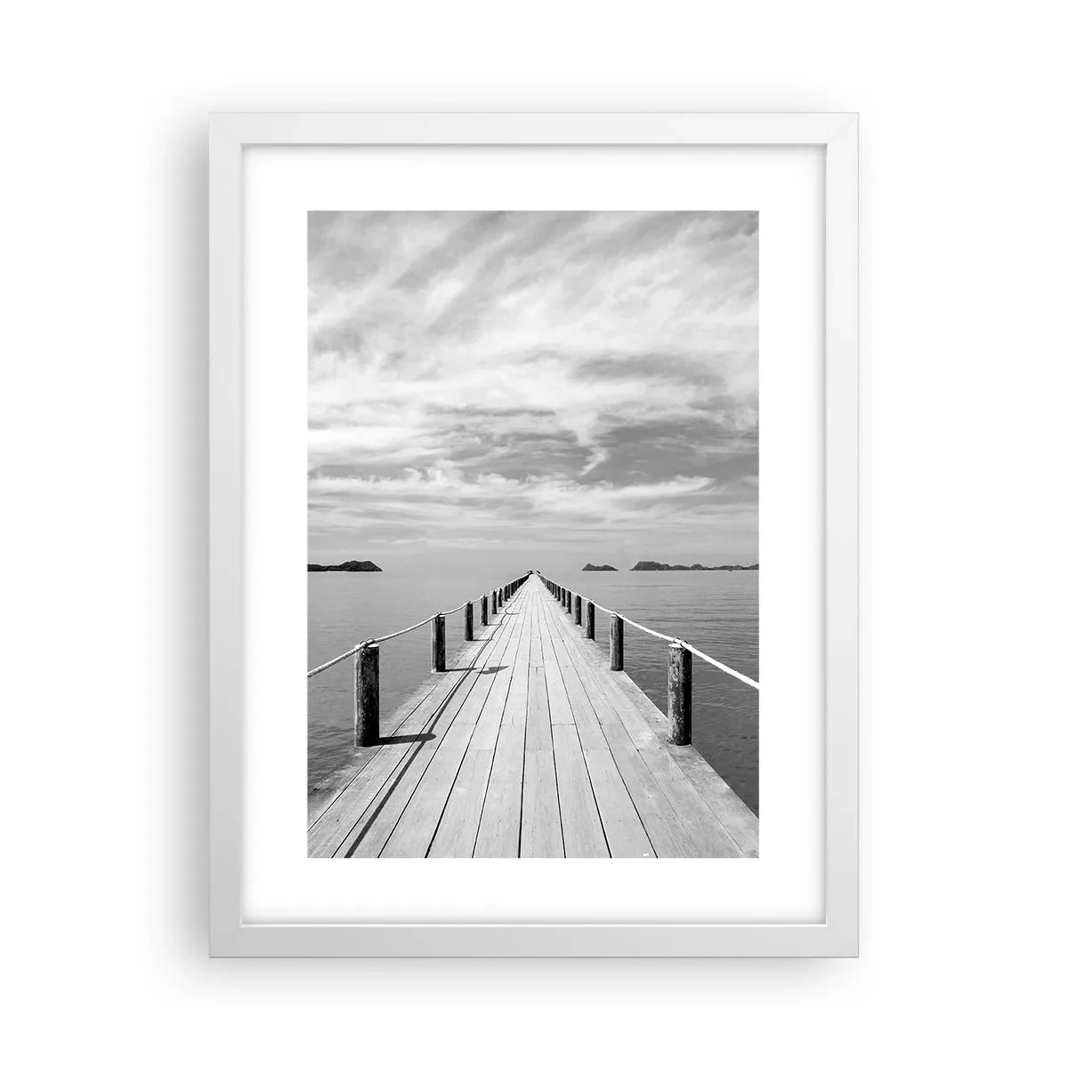 Affisch i vit ram - Kanske en resa... - 30x40 cm