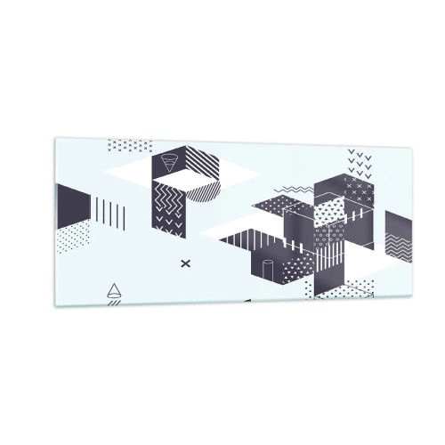 Glastavla - Bild på glas - I matematikerns själ - 100x40 cm