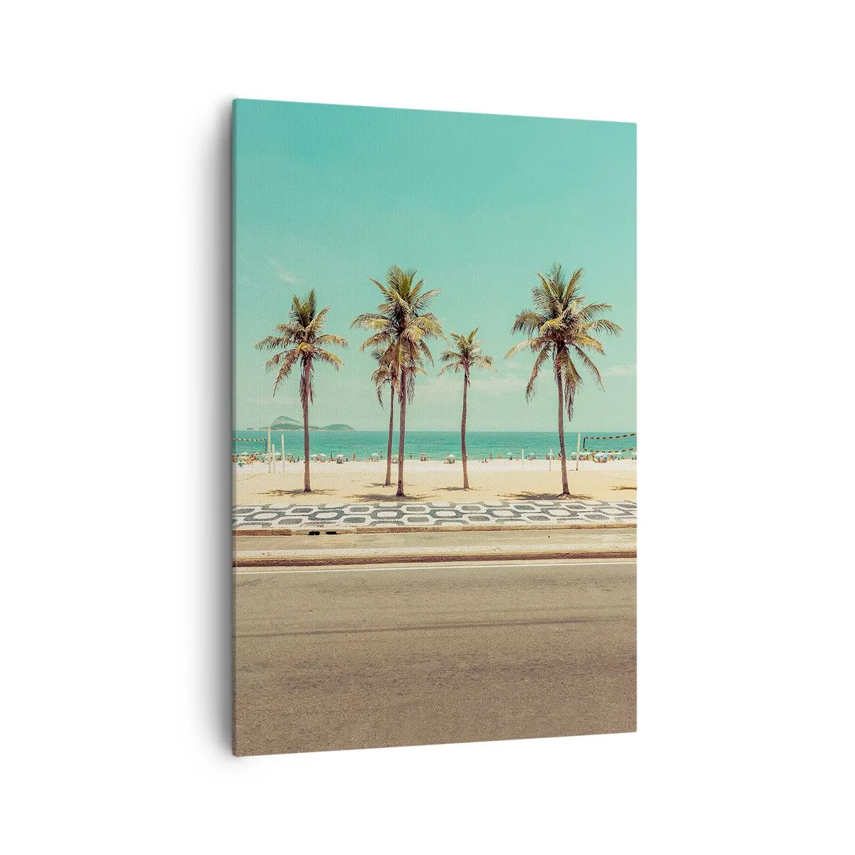 Canvastavla - Bild på duk - På stranden - 70x100 cm