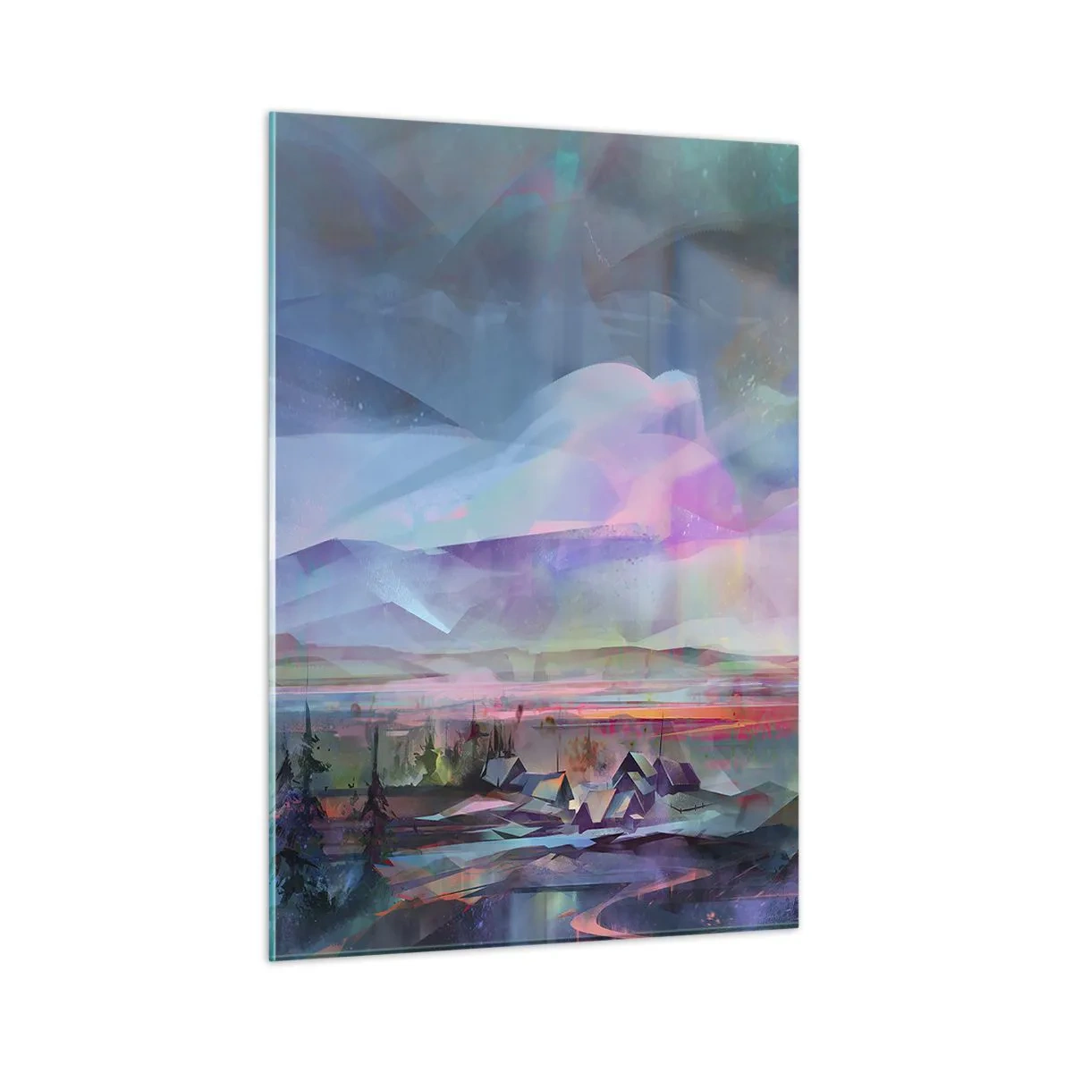 Glastavla - Bild på glas - Under en vänlig himmel - 50x70 cm