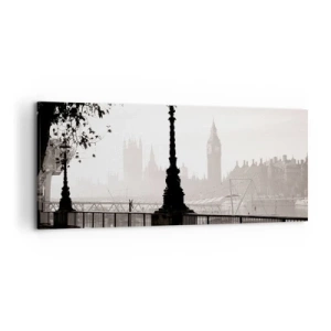 Canvastavla - Bild på duk - Morgon i London - 120x50 cm