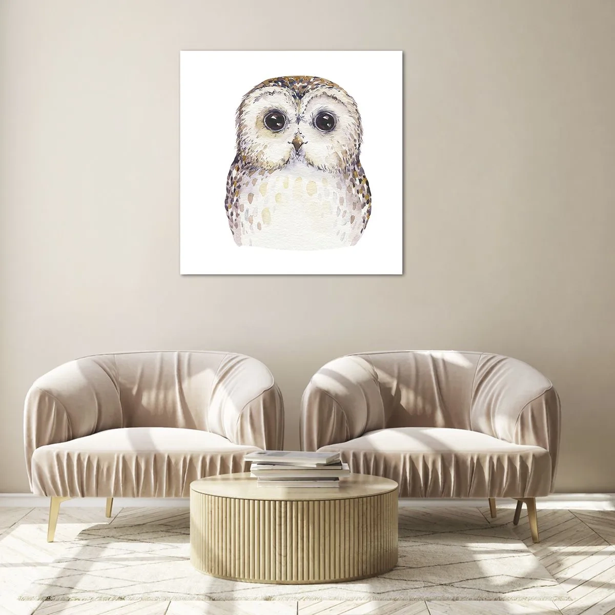 Glastavla - Bild på glas - Titta i mina ögon - 70x70 cm