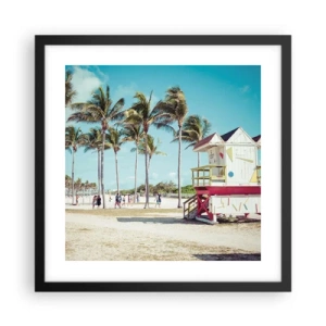 Affisch i svart ram - En vacker dag framför dig - 40x40 cm