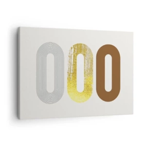 Canvastavla - Bild på duk - Abstrakt motiv av tre geometriska former - 70x50cm - Ooo! - Modern väggdekoration för vardagsrum och sovrum ARTTOR