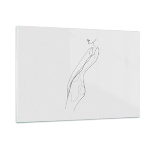 Glastavla - Bild på glas - Bara en utfästelse - 120x80 cm