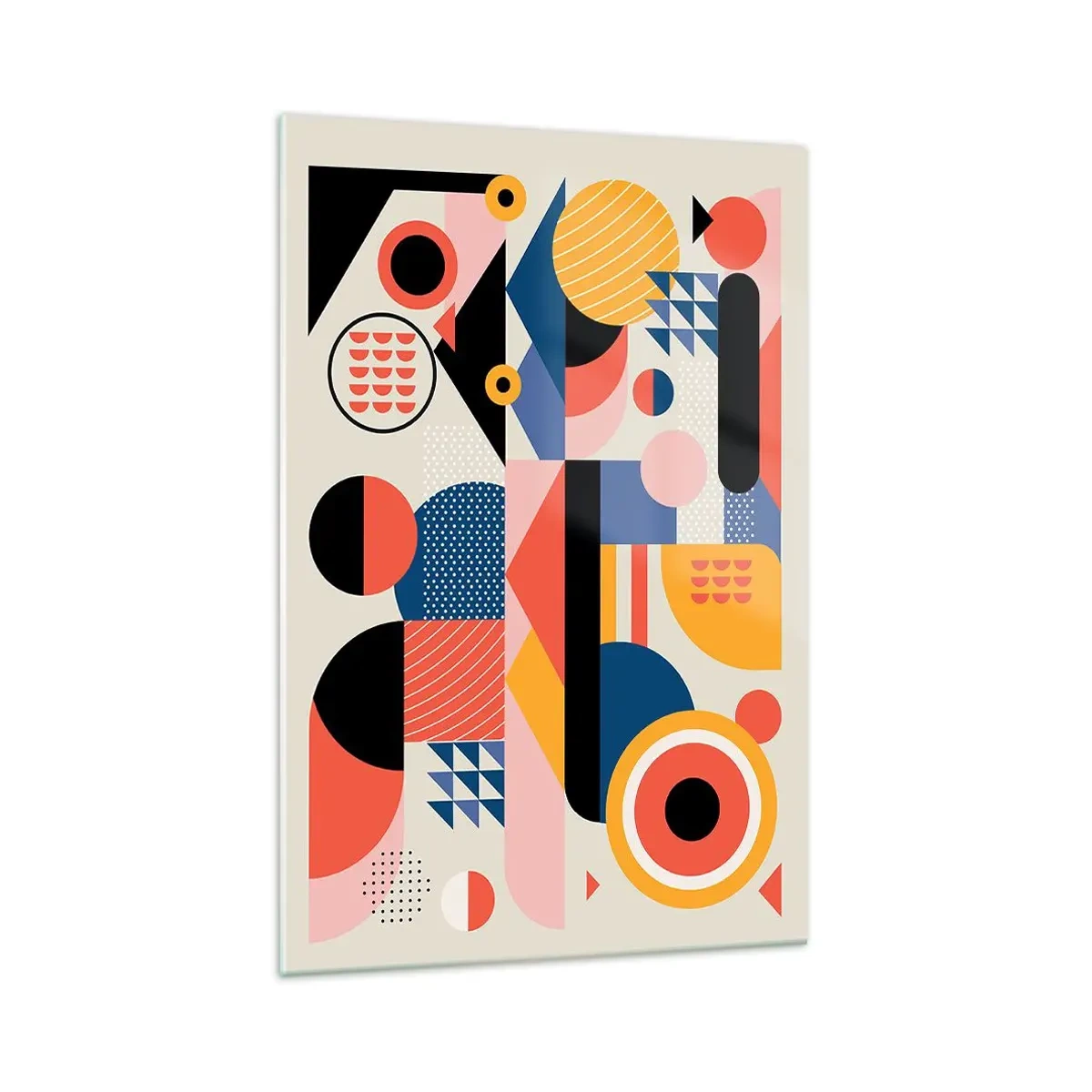 Glastavla - Bild på glas - Komposition: Lek - 70x100 cm