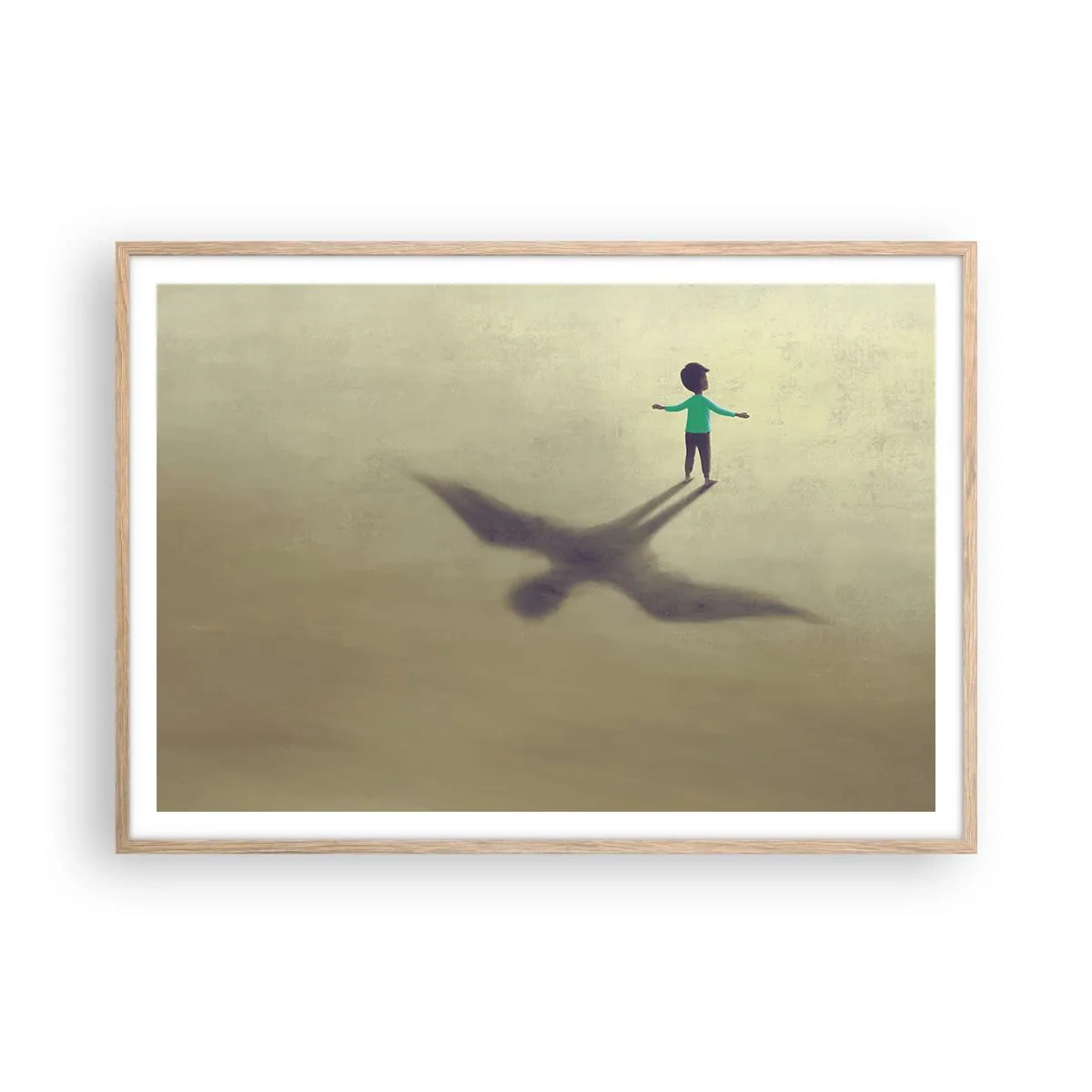 Affisch i ram av ljusek - Framtidens hjälte - 100x70 cm