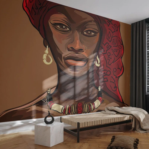 Fototapet Premium Canvas - Venus i ebenholts - Kvinna, Afrika, Kultur - 450x315 cm