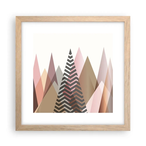 Affisch i ram av ljusek - Utsikt över pyramider - 30x30 cm