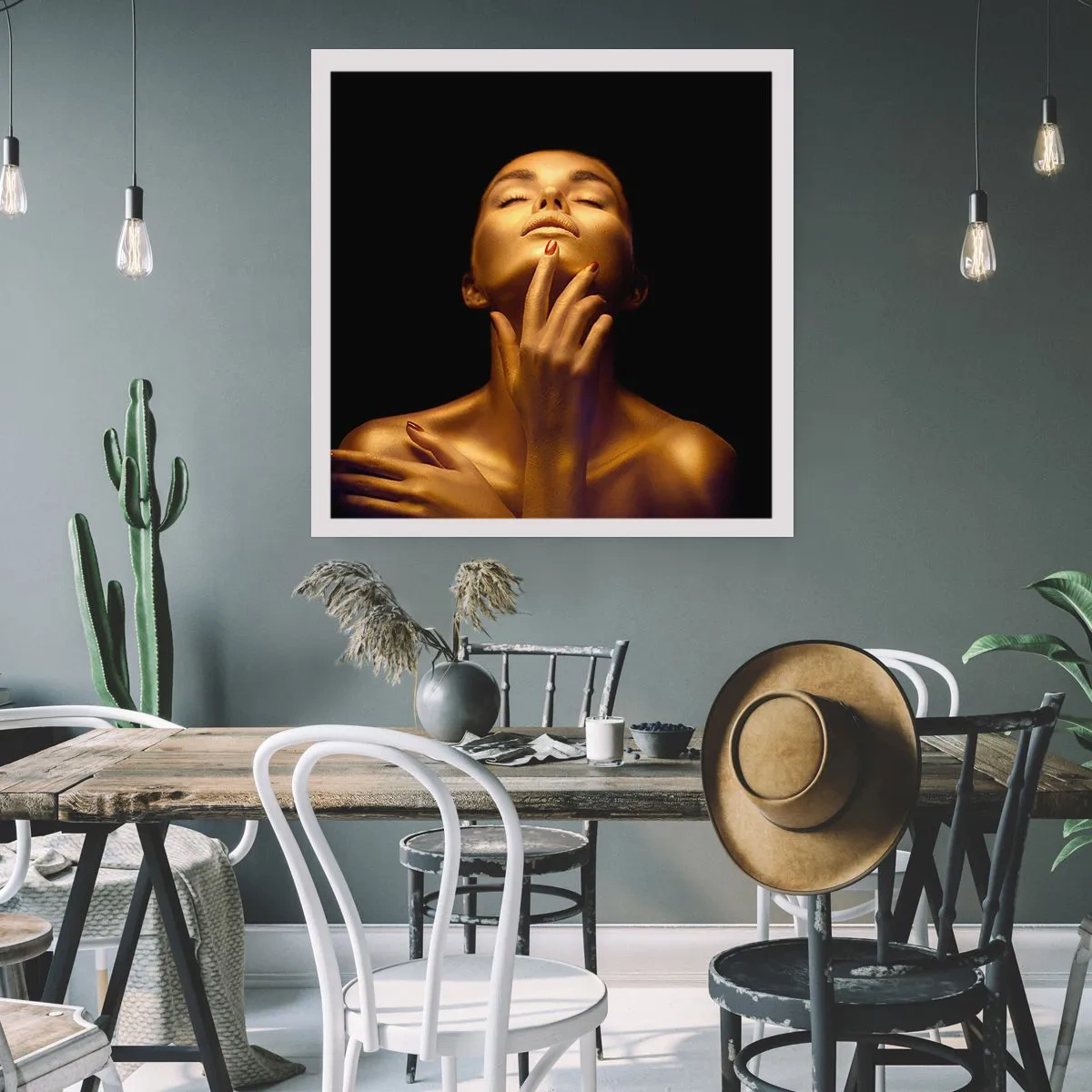 Affisch - Som guldsilke - 30x30 cm